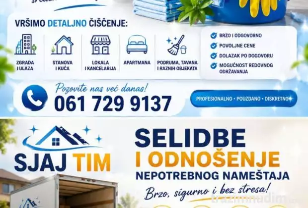 SELIDBE I ODVOŽENJE ŠUTA I NAMEŠTAJA 🚚