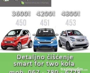 Detaljno ručno i mašinsko čišćenje automobila Smart ForTwo 1500 - 4800