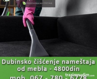Dubinsko čišćenje nameštaja od mebla  6000 rsd