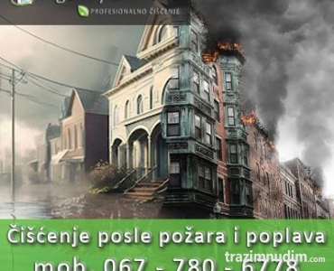 Čišćenje prostora posle požara, poplava ili izlivanja kanalizacije