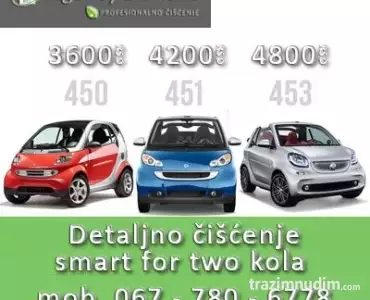 Detaljno ručno i mašinsko čišćenje automobila Smart ForTwo 1500 - 4800